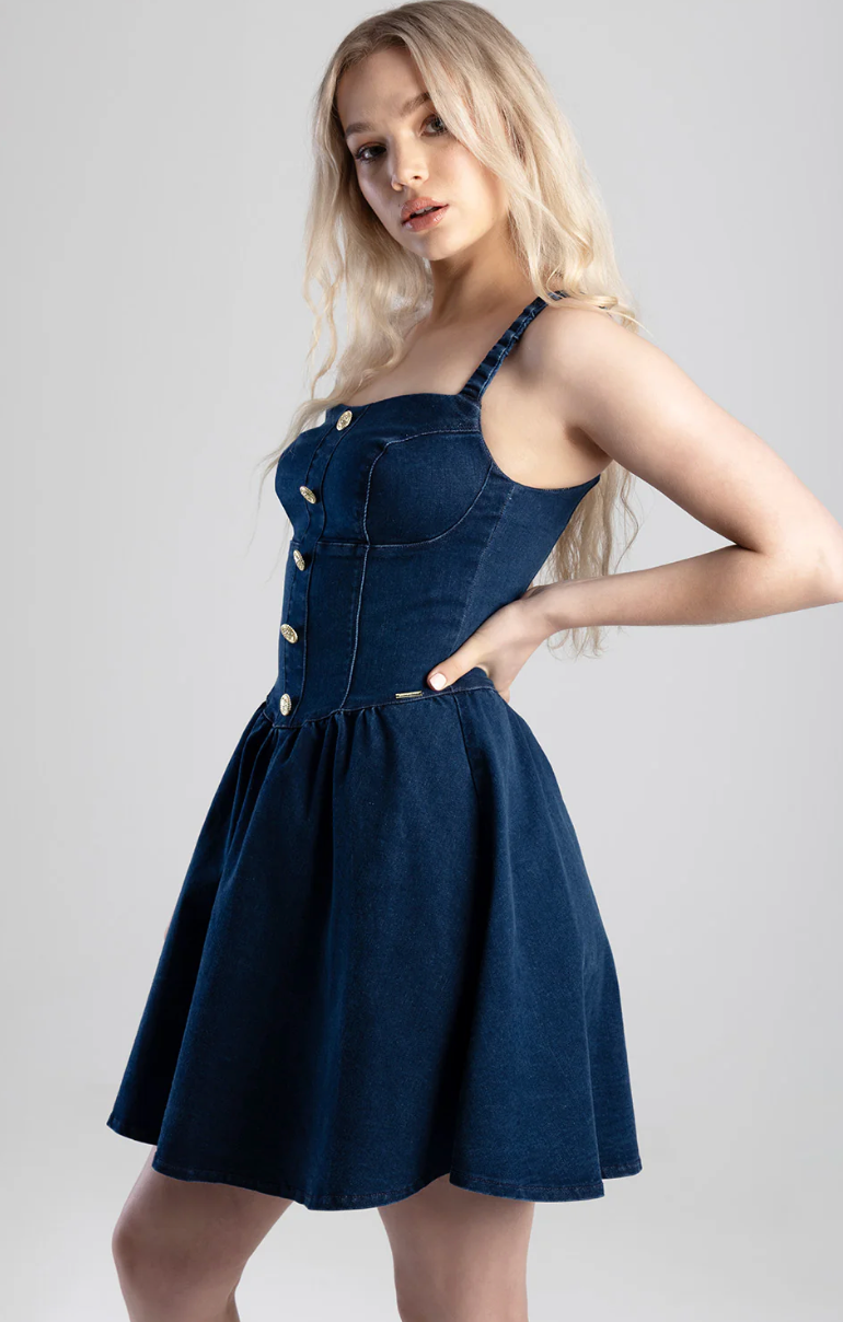 Regina Denim Skater Dress (Sissy Boy)