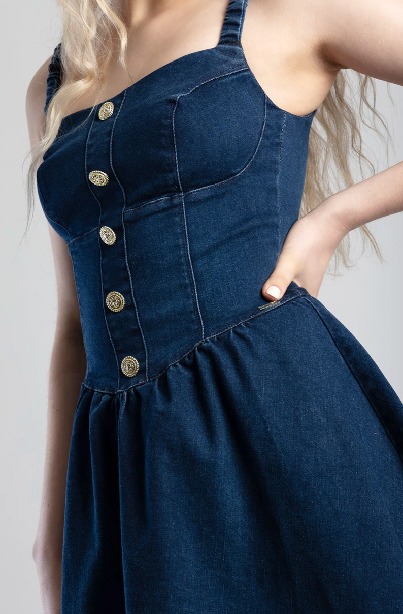 Regina Denim Skater Dress (Sissy Boy)