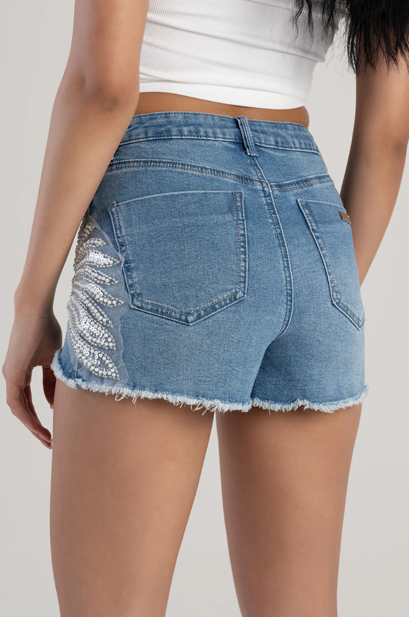 Wings Denim Shorts (Sissy Boy)
