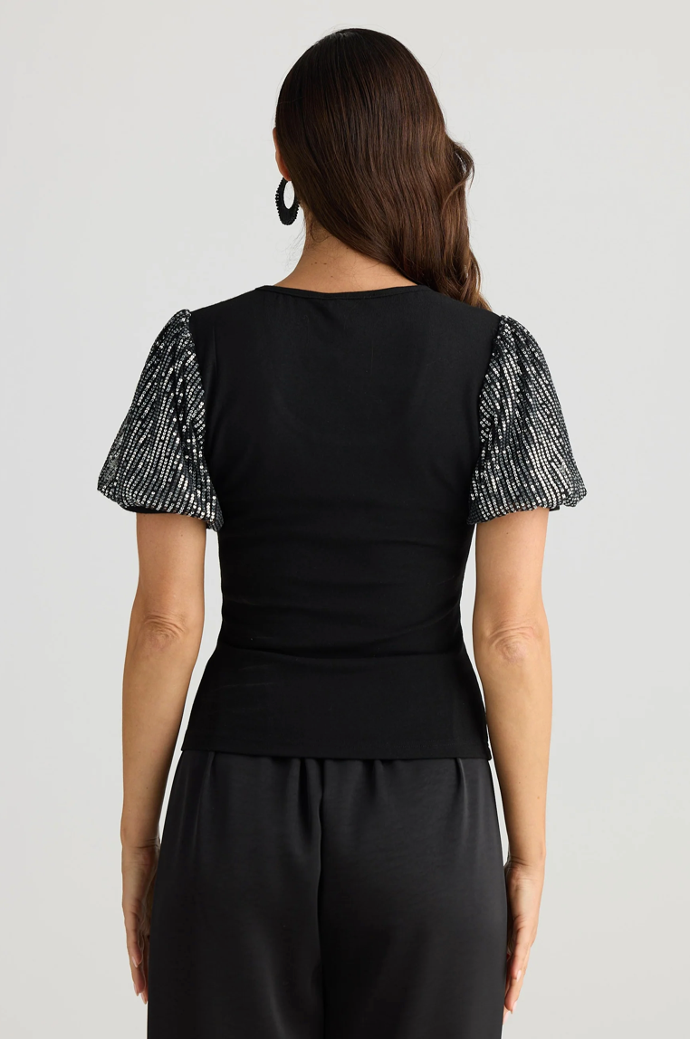 Jadore Puff Sleeve Shirt (Brave + True )