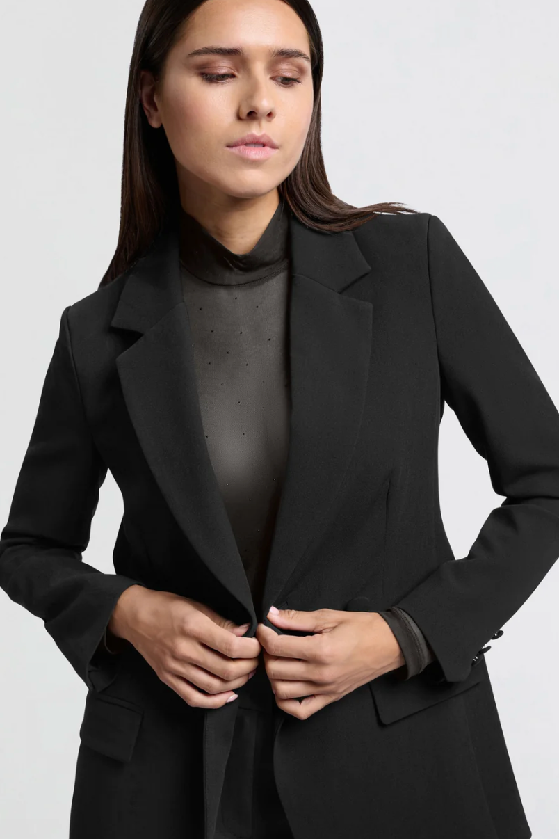 High Neck Mesh Top With Rhinestones (Yaya)