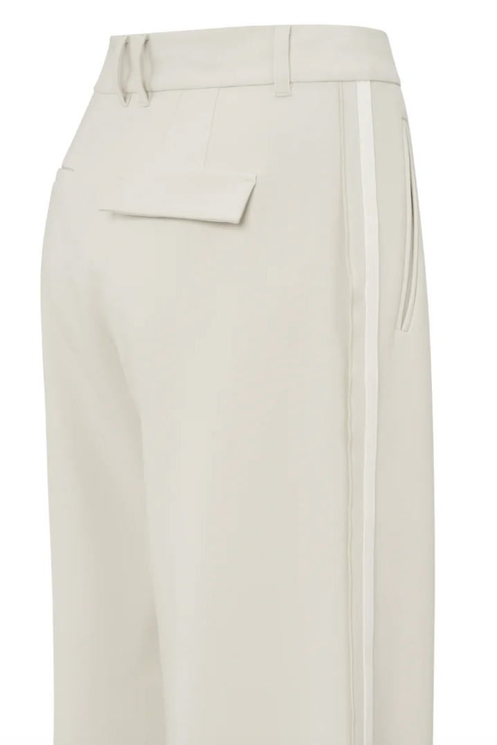 Woven Wide Leg Trousers With Contrast Tape (Yaya)