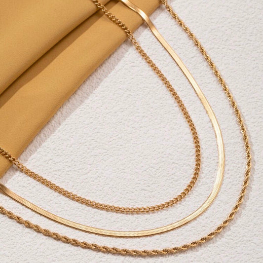 3pc Necklace Gold (Gizelle)