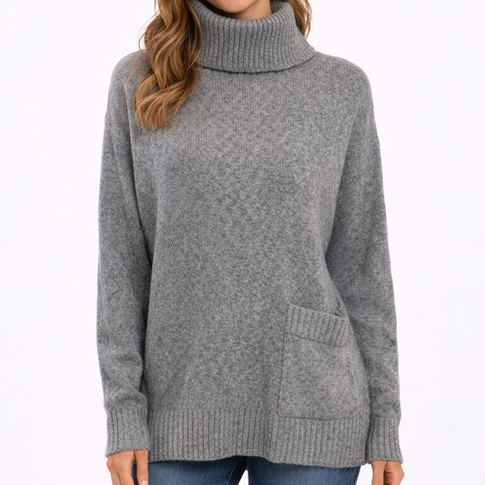 Polo Neck Sweater Ash (Sirocco)